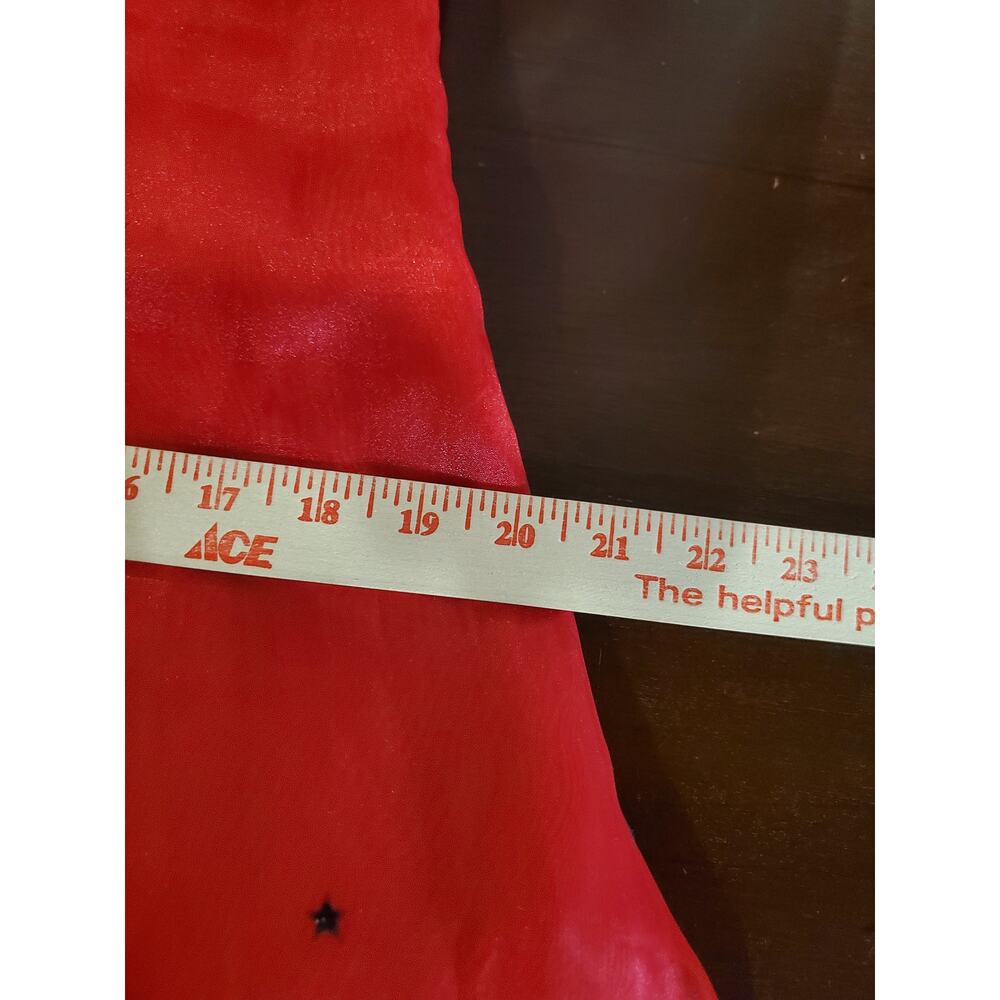 Vtg Y2K Morgan & Co Velvet Glitter Stars Gown 11/12 Red Black Prom Formal Goth - Picture 14 of 15